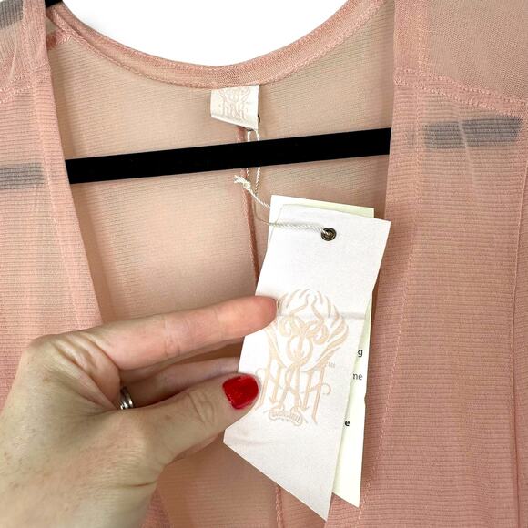 We Are HAH (Hot As Hell) Mama C Long Sleeve Copper Rose Sheer Lace Maxi Dress - Picture 10 of 11